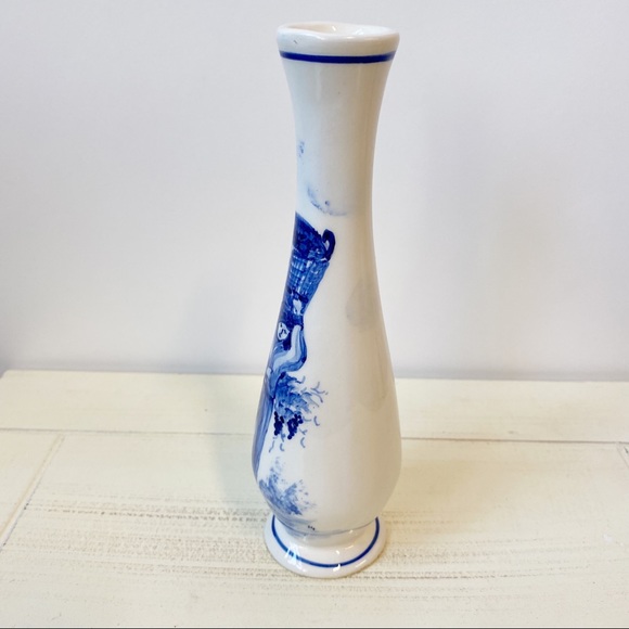 Portugal Blue White Porcelain Story Vase Pottery - Picture 6 of 9